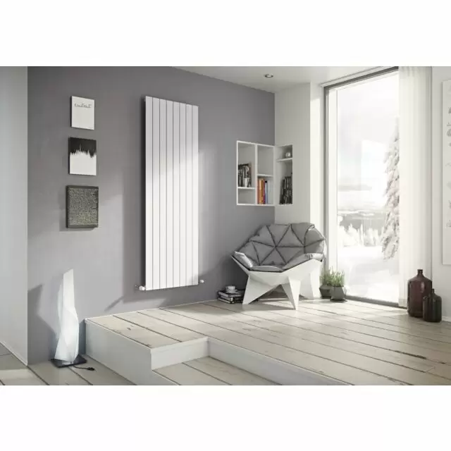 Alt Tag Template: Buy Eucotherm Mars Single Flat Panel Vertical Designer Radiator White 1200mm H x 595mm W by Eucotherm for only £240.69 in 2500 to 3000 BTUs Radiators, Vertical Designer Radiators at Main Website Store, Main Website. Shop Now