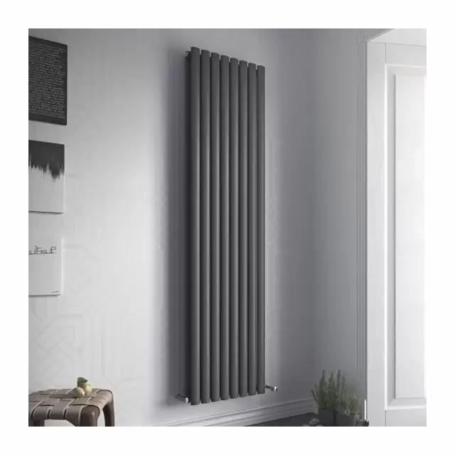 Alt Tag Template: Buy Eucotherm Nova Duo Tube Double Panel Vertical Designer Radiator Textured Matt Anthracite 1800mm H x 294mm W by Eucotherm for only £357.94 in 3000 to 3500 BTUs Radiators at Main Website Store, Main Website. Shop Now