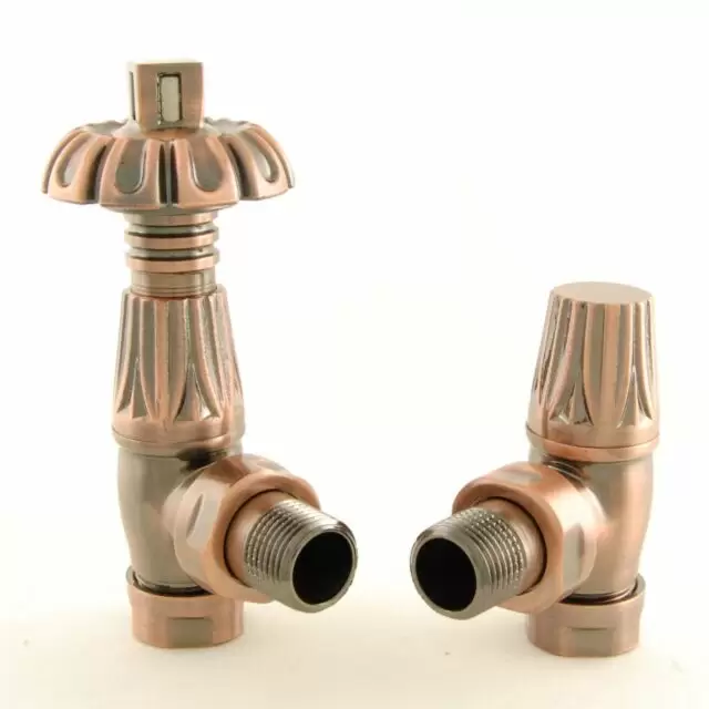 Alt Tag Template: Buy Plumbers Choice Gothic Angled Brass Thermostatic Radiator Valve Antique Copper by Plumbers Choice for only £87.01 in Plumbers Choice, Plumbers Choice Valves & Accessories, Radiator Valves, Towel Rail Valves, Valve Packs, Angled Radiator Valves at Main Website Store, Main Website. Shop Now