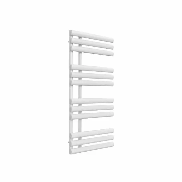 Alt Tag Template: Buy Reina Chisa Steel White Designer Towel Radiator 1130mm H x 500mm W - Dual Fuel - Thermostatic by Reina for only £378.25 in Towel Rails, Dual Fuel Towel Rails, Designer Heated Towel Rails, Dual Fuel Thermostatic Towel Rails, White Designer Heated Towel Rails at Main Website Store, Main Website. Shop Now