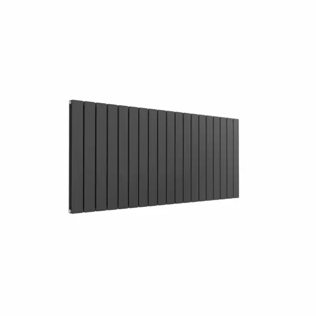 Alt Tag Template: Buy Reina Flat Steel Anthracite Double Panel Horizontal Designer Radiator 600mm H x 1402mm W - Dual Fuel - Standard by Reina for only £501.80 in Reina, Reina Designer Radiators, Dual Fuel Standard Horizontal Radiators at Main Website Store, Main Website. Shop Now