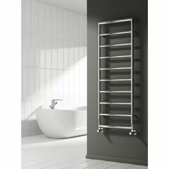 Alt Tag Template: Buy Reina Nardo Steel Chrome Designer Towel Radiator 813mm H x 450mm W - Central Heating by Reina for only £218.66 in Shop By Brand, Towel Rails, Reina, Designer Heated Towel Rails, Chrome Designer Heated Towel Rails, Reina Heated Towel Rails at Main Website Store, Main Website. Shop Now