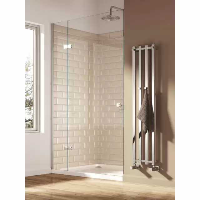 Alt Tag Template: Buy Reina Todi Steel Chrome Designer Heated Towel Rail 800mm H x 260mm W - Electric Only - Thermostatic by Reina for only £341.09 in Electric Thermostatic Towel Rails Vertical at Main Website Store, Main Website. Shop Now