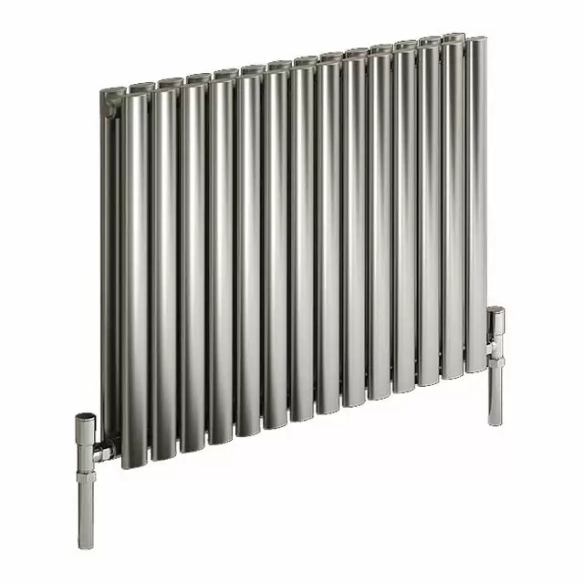 Alt Tag Template: Buy Reina Nerox Stainless Steel Polished Horizontal Designer Radiator 600mm H x 413mm W Double Panel Dual Fuel - Standard by Reina for only £397.39 in Reina, Dual Fuel Standard Horizontal Radiators at Main Website Store, Main Website. Shop Now
