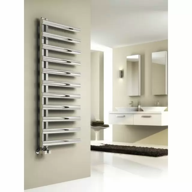 Alt Tag Template: Buy Reina Cavo Brushed Stainless Steel Designer Heated Towel Rail 1230mm H x 500mm W Dual Fuel - Standard by Reina for only £448.61 in Reina, Dual Fuel Standard Towel Rails at Main Website Store, Main Website. Shop Now