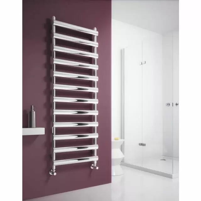 Alt Tag Template: Buy Reina Deno Polished Stainless Steel Designer Heated Towel Rail 496mm H x 500mm W Dual Fuel - Standard by Reina for only £275.93 in Reina, Dual Fuel Standard Towel Rails at Main Website Store, Main Website. Shop Now