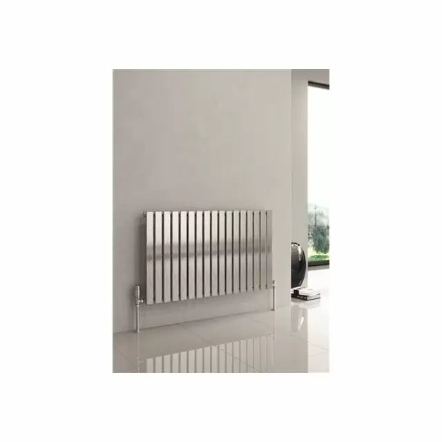 Alt Tag Template: Buy Reina Flox Double Panel Horizontal Radiator 600mm H x 413mm WPolished Electric Only Thermostatic by Reina for only £450.42 in Reina, Electric Thermostatic Horizontal Radiators at Main Website Store, Main Website. Shop Now