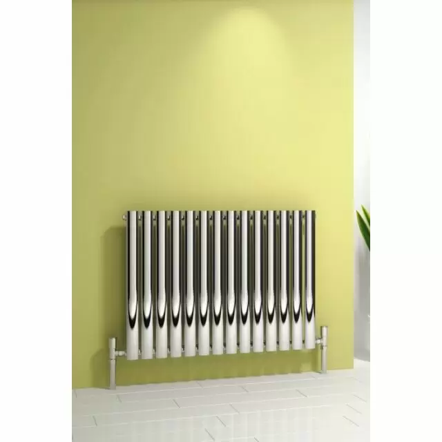 Alt Tag Template: Buy Reina Nerox Stainless Steel Polished Horizontal Designer Radiator 600mm H x 826mm W Single Panel Dual Fuel - Thermostatic by Reina for only £423.44 in Shop By Brand, Radiators, Dual Fuel Radiators, Reina, Dual Fuel Thermostatic Radiators, Dual Fuel Thermostatic Horizontal Radiators at Main Website Store, Main Website. Shop Now