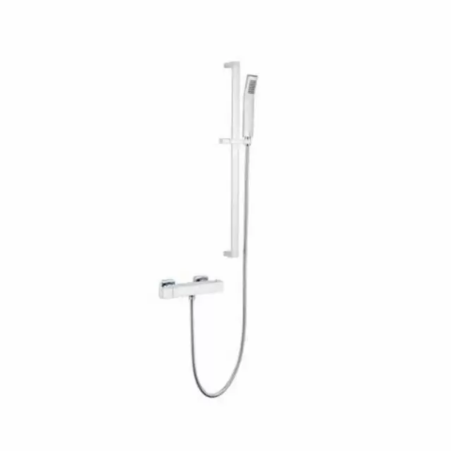Alt Tag Template: Buy Kartell Pure Thermostatic Exposed Bar Shower with Adjustable Slide Rail Kit by Kartell for only £100.00 in Exposed Shower Valves at Main Website Store, Main Website. Shop Now