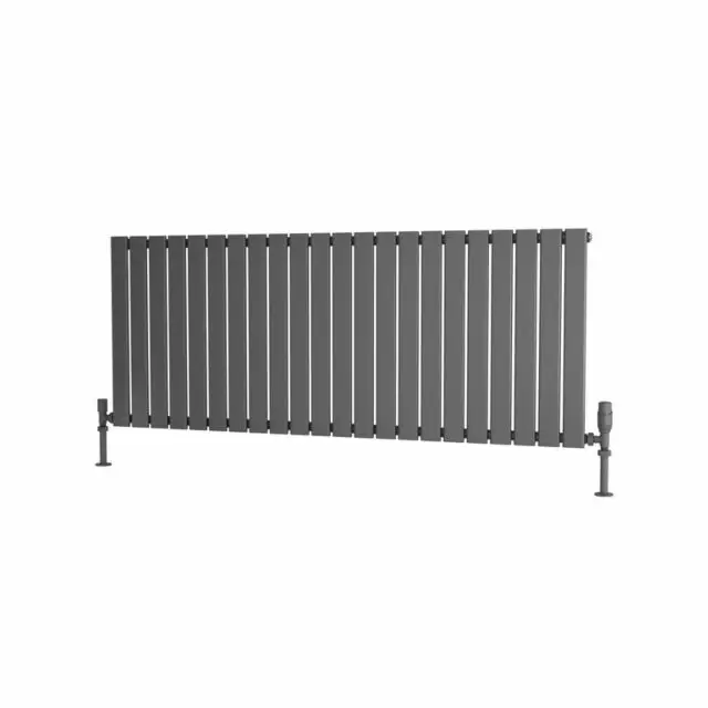 Alt Tag Template: Buy Traderad Flat Tube Steel Anthracite Horizontal Designer Radiator 600mm H x 1500mm W Single Panel - Dual Fuel - Standard by TradeRad for only £379.82 in Shop By Brand, Radiators, Dual Fuel Radiators, TradeRad, Dual Fuel Standard Radiators, TradeRad Radiators, Traderad Flat Tube Radiators, Dual Fuel Standard Horizontal Radiators at Main Website Store, Main Website. Shop Now
