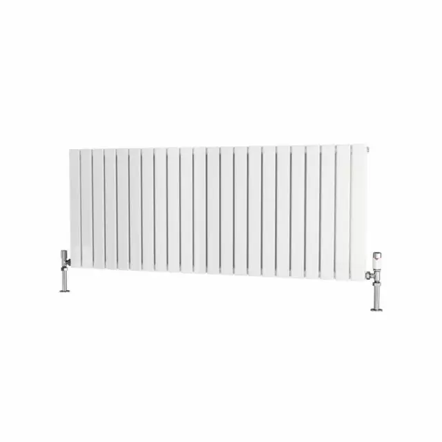 Alt Tag Template: Buy Traderad Flat Tube Steel White Horizontal Designer Radiator 600mm H x 1500mm W Double Panel - Dual Fuel - Thermostatic by TradeRad for only £538.83 in Shop By Brand, Radiators, Dual Fuel Radiators, TradeRad, Dual Fuel Thermostatic Radiators, TradeRad Radiators, Traderad Flat Tube Radiators, Dual Fuel Thermostatic Horizontal Radiators at Main Website Store, Main Website. Shop Now