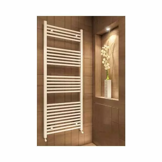 Alt Tag Template: Buy Eastbrook Wingrave Steel Matt White Straight Heated Towel Rail 1600mm H x 400mm W Electric Only - Thermostatic by Eastbrook for only £241.25 in Eastbrook Co., Electric Thermostatic Towel Rails Vertical at Main Website Store, Main Website. Shop Now