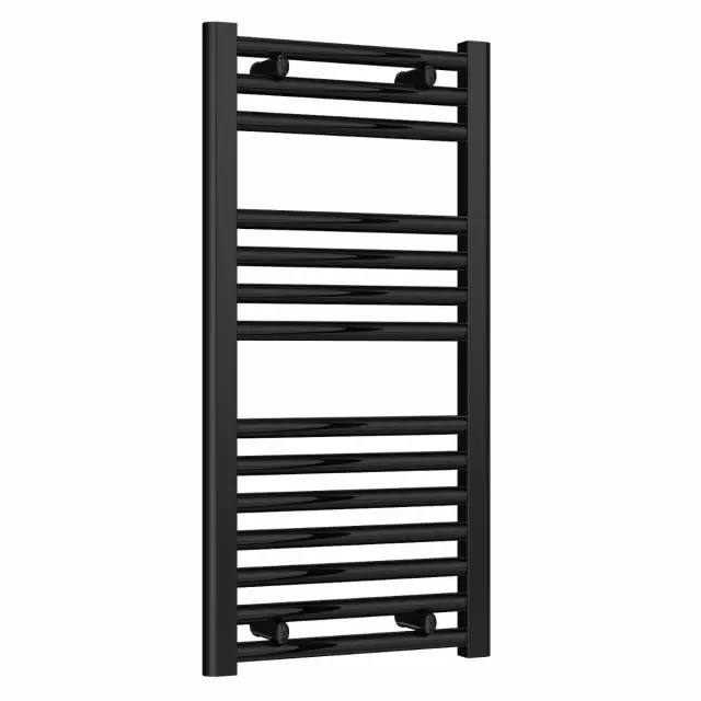 Alt Tag Template: Buy Reina Diva Steel Straight Black Heated Towel Rail 800mm H x 400mm W Central Heating by Reina for only £81.96 in Autumn Sale, Towel Rails, Reina, Heated Towel Rails Ladder Style, 0 to 1500 BTUs Towel Rail, Black Ladder Heated Towel Rails, Black Straight Heated Towel Rails at Main Website Store, Main Website. Shop Now