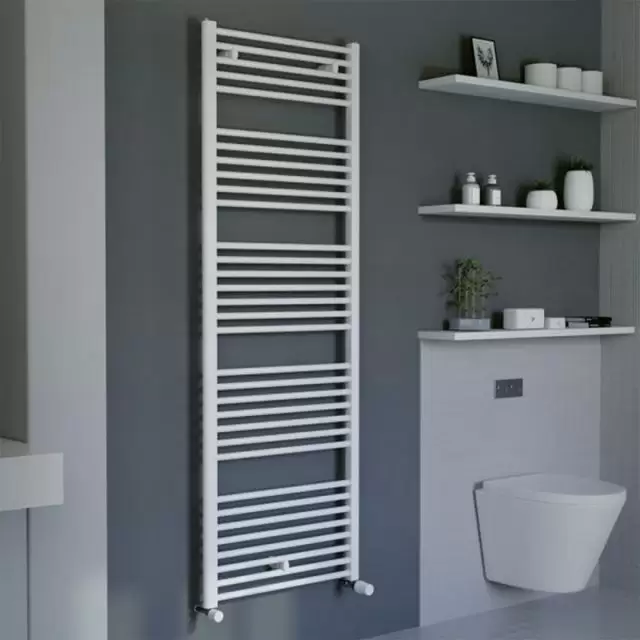 Alt Tag Template: Buy Eucotherm Primo Steel Tube Vertical Towel Rail Radiator by Eucotherm for only £97.20 in Shop By Brand, Towel Rails, Eucotherm, Heated Towel Rails Ladder Style, Eucotherm Towel Rails, White Ladder Heated Towel Rails, Straight White Heated Towel Rails at Main Website Store, Main Website. Shop Now
