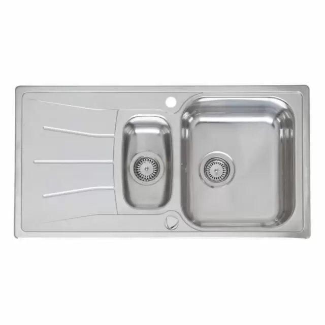 Alt Tag Template: Buy Reginox DIPLOMAT 1.5 Bowl and Stainless Steel Kitchen Sink with Tap Holes, 0.8 Gauge by Reginox for only £246.38 in Kitchen Sinks, Stainless Steel Kitchen Sinks, Reginox Stainless Steel Kitchen Sinks at Main Website Store, Main Website. Shop Now
