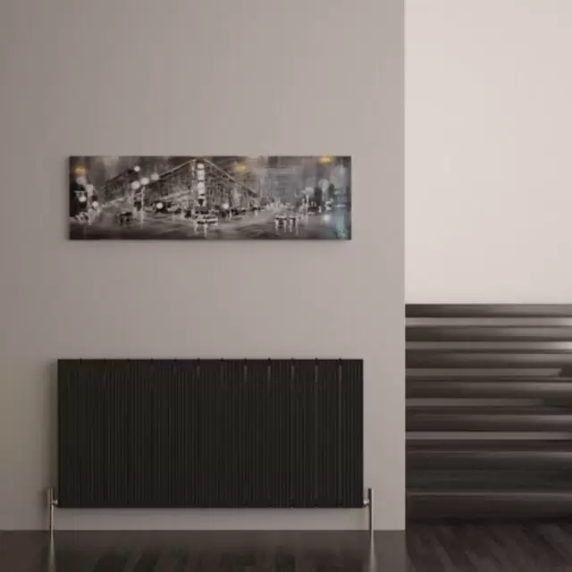 Alt Tag Template: Buy Carisa Monza Aluminium Horizontal Designer Radiator 600mm H x 1230mm W Single Panel - Textured Black by Carisa for only £377.09 in Aluminium Radiators, Carisa Designer Radiators, 5500 to 6000 BTUs Radiators at Main Website Store, Main Website. Shop Now