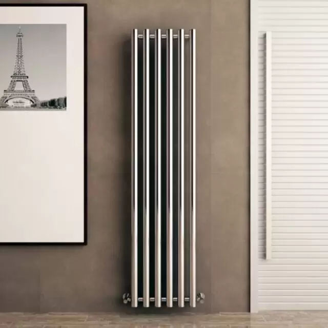 Alt Tag Template: Buy Carisa Mayra Steel Chrome Vertical Designer Radiator 1800mm H x 420mm W Dual Fuel - Thermostatic by Carisa for only £657.44 in Carisa Designer Radiators, 4500 to 5000 BTUs Radiators, Dual Fuel Thermostatic Vertical Radiators at Main Website Store, Main Website. Shop Now