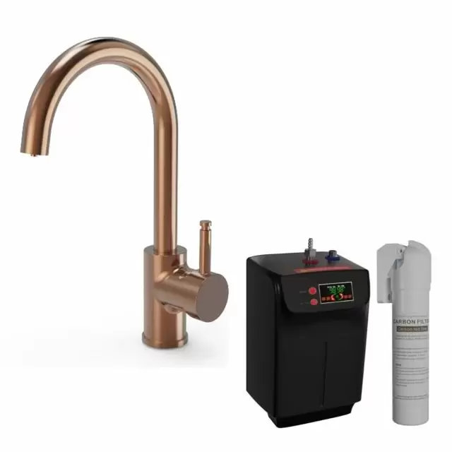 Alt Tag Template: Buy Ellsi Sole Single Lever 3 in 1 Instant Hot Water Kitchen Tap, Brushed Copper Finish by Ellsi for only £490.50 in Kitchen, Kitchen Taps, ELLSI Designer Sinks & Taps, ELLSI Hot Water Taps, Instant boiling water tap at Main Website Store, Main Website. Shop Now