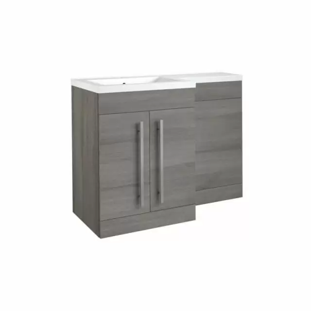 Alt Tag Template: Buy Kartell Matrix 2 Door L-Shaped 1100mm RH Furniture Pack with Cistern, Storm Grey by Kartell for only £524.54 in Furniture, Suites, Bathroom Accessories, Kartell UK, Bathroom Vanity Units, Bathroom Cabinets & Storage, Toilet Cisterns, Modern Vanity Units, Modern Bathroom Cabinets at Main Website Store, Main Website. Shop Now