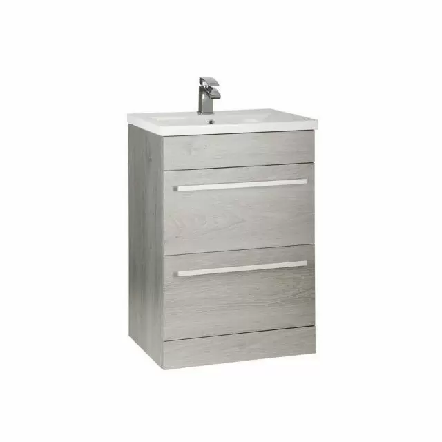 Alt Tag Template: Buy Kartell Purity F/S 2 Drawer Vanity Unit with Basin 600mm x 450mm, Silver Oak by Kartell for only £332.16 in Suites, Furniture, Bathroom Cabinets & Storage, WC & Basin Complete Units, Bathroom Vanity Units, Kartell UK, Basins, Modern Vanity Units, Modern WC & Basin Units, Kartell UK Bathrooms, Modern Bathroom Cabinets, Kartell UK Baths at Main Website Store, Main Website. Shop Now