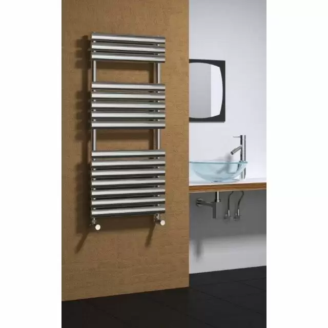 Alt Tag Template: Buy Reina Helin Polished Stainless Steel Designer Heated Towel Rail 1120mm H x 500mm W Electric Only - Standard by Reina for only £428.61 in Electric Standard Designer Towel Rails at Main Website Store, Main Website. Shop Now