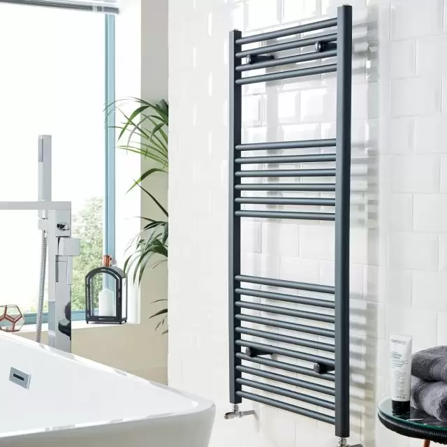 Alt Tag Template: Buy Kartell K-Rail 22mm W Steel Straight Anthracite Plated Heated Towel Rail 1200mm H x 500mm W by Kartell for only £121.44 in Autumn Sale, Towel Rails, Kartell UK, Heated Towel Rails Ladder Style, Kartell UK Towel Rails, Anthracite Ladder Heated Towel Rails, Straight Anthracite Heated Towel Rails at Main Website Store, Main Website. Shop Now