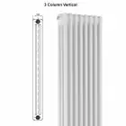 Alt Tag Template: Buy Reina Colona Steel White Vertical 3 Column Radiator 1500mm H x 380mm W, Central Heating by Reina for only £236.24 in Radiators, Reina, Column Radiators, Vertical Column Radiators, Reina Designer Radiators, White Vertical Column Radiators at Main Website Store, Main Website. Shop Now