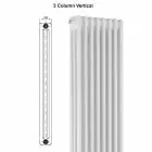 Alt Tag Template: Buy Reina Colona Steel White Vertical 3 Column Radiator 1500mm H x 200mm W by Reina for only £123.59 in Radiators, Reina, Column Radiators, Vertical Column Radiators, Reina Designer Radiators, White Vertical Column Radiators at Main Website Store, Main Website. Shop Now