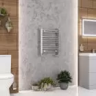 Alt Tag Template: Buy Eastbrook Wendover Straight Steel Chrome Heated Towel Rail 600mm H x 500mm W Electric Only - Thermostatic by Eastbrook for only £206.50 in Eastbrook Co., Electric Thermostatic Towel Rails Vertical at Main Website Store, Main Website. Shop Now