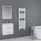 Alt Tag Template: Buy Eastbrook Staverton Steel White Heated Towel Rail 1200mm H x 500mm W Electric Only - Thermostatic by Eastbrook for only £308.58 in Eastbrook Co., Electric Thermostatic Towel Rails Vertical at Main Website Store, Main Website. Shop Now