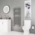 Alt Tag Template: Buy Eastbrook Biava Tube on Tube Steel Chrome Heated Towel Rail 1200mm H x 500mm W Dual Fuel - Thermostatic by Eastbrook for only £457.89 in Eastbrook Co., Dual Fuel Thermostatic Towel Rails at Main Website Store, Main Website. Shop Now