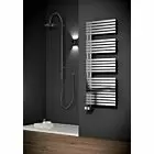 Alt Tag Template: Buy Reina Entice Brushed Stainless Steel Designer Heated Towel Rail 770mm H x 500mm W Electric Only - Standard by Reina for only £434.56 in Electric Standard Designer Towel Rails at Main Website Store, Main Website. Shop Now