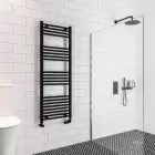 Alt Tag Template: Buy Eastbrook Wingrave Steel Matt Black Straight Heated Towel Rail 1400mm H x 500mm W Central Heating by Eastbrook for only £124.35 in Towel Rails, Eastbrook Co., Heated Towel Rails Ladder Style, Eastbrook Co. Heated Towel Rails, Black Ladder Heated Towel Rails at Main Website Store, Main Website. Shop Now