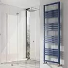 Alt Tag Template: Buy Reina Bolca Aluminium Designer Heated Towel Rail 1530mm H x 485mm W Blue Satin Dual Fuel - Standard by Reina for only £618.24 in Reina, Dual Fuel Standard Towel Rails at Main Website Store, Main Website. Shop Now