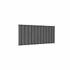 Alt Tag Template: Buy Reina Belva Aluminium Anthracite Single Panel Horizontal Designer Radiator 600mm H x 1244mm W - Central Heating by Reina for only £315.02 in Shop By Brand, Radiators, Aluminium Radiators, View All Radiators, Reina at Main Website Store, Main Website. Shop Now