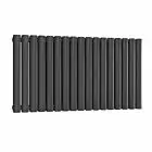Alt Tag Template: Buy Reina Neval Aluminium Single Panel Horizontal Radiator 600mm H x 994mm W Anthracite Dual Fuel Thermostatic by Reina for only £596.16 in Reina, Reina Designer Radiators, Dual Fuel Thermostatic Horizontal Radiators at Main Website Store, Main Website. Shop Now