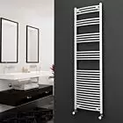 Alt Tag Template: Buy Eastgate 22mm Steel Curved White Heated Towel Rail 1800mm H x 500mm W - Electric Only - Standard by Eastgate for only £191.80 in White Electric Heated Towel Rails, Curved White Electric Heated Towel Rails at Main Website Store, Main Website. Shop Now