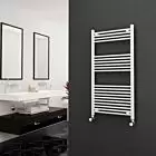 Alt Tag Template: Buy Eastgate 22mm Steel Straight White Heated Towel Rail 1200mm H x 600mm W - Electric Only - Thermostatic by Eastgate for only £228.14 in Electric Thermostatic Towel Rails Vertical at Main Website Store, Main Website. Shop Now