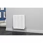 Alt Tag Template: Buy Eastgate Eben Steel White Horizontal Designer Radiator 600mm H x 544mm W Double Panel - Dual Fuel - Thermostatic by Eastgate for only £320.07 in Dual Fuel Thermostatic Horizontal Radiators at Main Website Store, Main Website. Shop Now