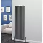 Alt Tag Template: Buy Eastgate Eben Steel Anthracite Vertical Designer Radiator 1600mm H x 476mm W Double Panel - Central Heating by Eastgate for only £291.03 in 4500 to 5000 BTUs Radiators, Anthracite Vertical Designer Radiators at Main Website Store, Main Website. Shop Now