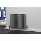Alt Tag Template: Buy Eastgate Eclipse Steel Anthracite Horizontal Designer Radiator 600mm H x 812mm W Single Panel - Dual Fuel - Thermostatic by Eastgate for only £350.77 in Dual Fuel Thermostatic Horizontal Radiators at Main Website Store, Main Website. Shop Now