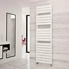Alt Tag Template: Buy Eastgate Liso White Flat Tube Designer Towel Rail 1748mm H x 500mm W - Electric Only - Thermostatic by Eastgate for only £319.54 in Eastgate Heated Towel Rails, Eastgate Liso Designer Heated Towel Rails at Main Website Store, Main Website. Shop Now