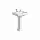 Alt Tag Template: Buy Kartell Astley 2 Tap Hole Basin & Pedestal 600mm by Kartell for only £151.00 in Basins, Kartell UK, Kartell UK Bathrooms, Pedestal Basins, Kartell UK - Toilets at Main Website Store, Main Website. Shop Now