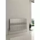 Alt Tag Template: Buy Reina Flox Double Panel Horizontal Radiator 600mm H x 590mm W Satin Electric Only Standard by Reina for only £526.82 in Reina at Main Website Store, Main Website. Shop Now