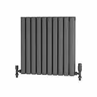 Alt Tag Template: Buy Traderad Elliptical Tube Steel Anthracite Horizontal Designer Radiator 600mm x 600mm Double Panel - Central Heating by TradeRad for only £197.49 in Radiators, TradeRad, View All Radiators, Designer Radiators, TradeRad Radiators, Horizontal Designer Radiators, Traderad Elliptical Tube Designer Radiators, Anthracite Horizontal Designer Radiators at Main Website Store, Main Website. Shop Now