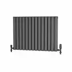 Alt Tag Template: Buy Traderad Elliptical Tube Steel Anthracite Horizontal Designer Radiator 600mm H x 820mm W Double Panel - Dual Fuel - Thermostatic by TradeRad for only £398.77 in Radiators, Dual Fuel Radiators, TradeRad, View All Radiators, Dual Fuel Thermostatic Radiators, TradeRad Radiators, Traderad Elliptical Tube Designer Radiators, Dual Fuel Thermostatic Horizontal Radiators at Main Website Store, Main Website. Shop Now