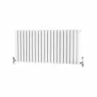 Alt Tag Template: Buy Traderad Elliptical Tube Steel White Horizontal Designer Radiator 600mm H x 1250mm W Double Panel - Dual Fuel - Standard by TradeRad for only £453.94 in Radiators, Dual Fuel Radiators, TradeRad, View All Radiators, Dual Fuel Standard Radiators, TradeRad Radiators, Traderad Elliptical Tube Designer Radiators at Main Website Store, Main Website. Shop Now