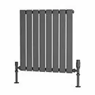Alt Tag Template: Buy Traderad Flat Tube Steel Anthracite Horizontal Designer Radiator 600mm H x 600mm W Single Panel - Dual Fuel - Standard by TradeRad for only £219.68 in Shop By Brand, Radiators, Dual Fuel Radiators, TradeRad, Dual Fuel Standard Radiators, TradeRad Radiators, Traderad Flat Tube Radiators, Dual Fuel Standard Horizontal Radiators at Main Website Store, Main Website. Shop Now