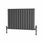 Alt Tag Template: Buy Traderad Flat Tube Steel Anthracite Horizontal Designer Radiator 600mm H x 820mm W Double Panel - Dual Fuel - Thermostatic by TradeRad for only £394.36 in Shop By Brand, Radiators, Dual Fuel Radiators, TradeRad, Dual Fuel Thermostatic Radiators, TradeRad Radiators, Traderad Flat Tube Radiators, Dual Fuel Thermostatic Horizontal Radiators at Main Website Store, Main Website. Shop Now