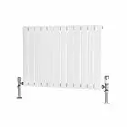 Alt Tag Template: Buy Traderad Flat Tube Steel White Horizontal Designer Radiator 600mm H x 820mm W Single Panel - Dual Fuel - Thermostatic by TradeRad for only £302.62 in Shop By Brand, Radiators, Dual Fuel Radiators, TradeRad, Dual Fuel Thermostatic Radiators, TradeRad Radiators, Traderad Flat Tube Radiators, Dual Fuel Thermostatic Horizontal Radiators at Main Website Store, Main Website. Shop Now